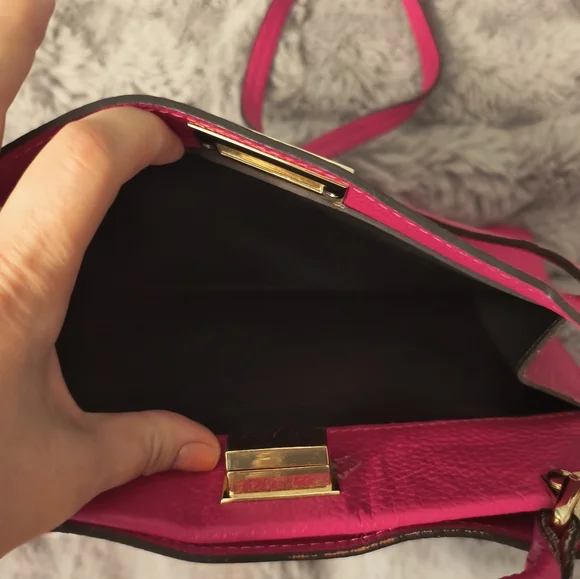 Toro Firenze Italian Genuine Leather Pink Bag - Picture 5 of 16